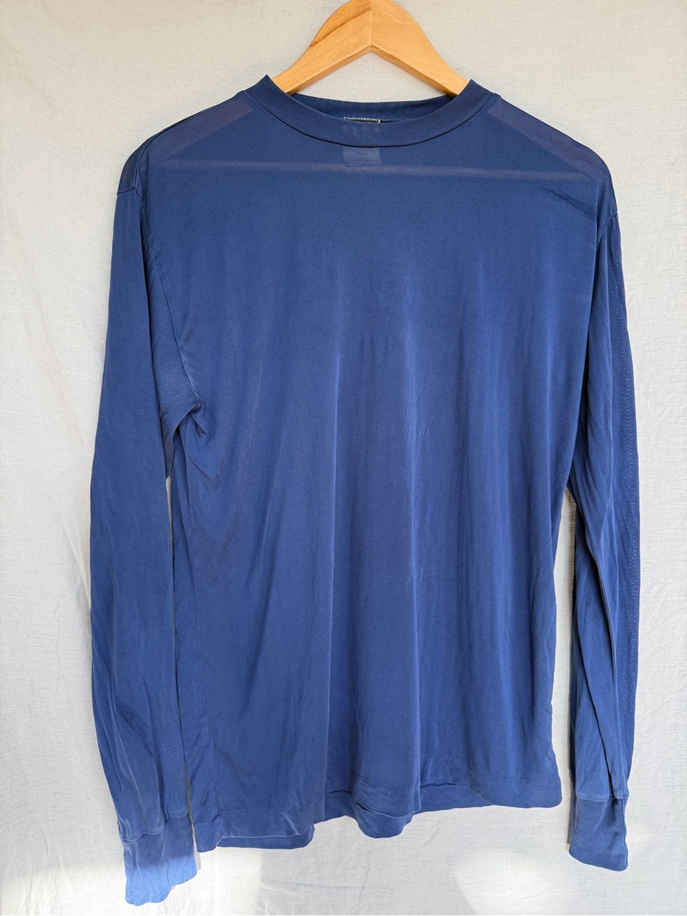 REI 100% Silk Men's Long-Sleeve Base Layer Blue